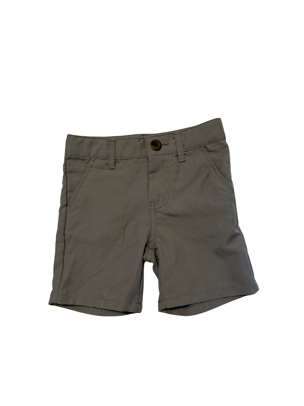 Cat & Jack Olive/Grey Solid Woven Shorts 3T